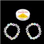 Relota 1400Pcs Perles pour Bracelet 7 X 4 mm, A-Z Blanc Perles Lettres Alphabet et Colorée Coeur Beads avec 2 Fil Elastique, pou