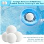 Éponge Absorbante d'Huile 4 Pièces Éponge Absorbante Piscine, Réutilisables Absorbeur d'éponge de Piscine, Boules de Filtre de P