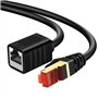Yeung Qee Câble d'extension Ethernet 12 m blindé réseau Cat7 Ethernet RJ45 Connecteurs mâles vers femelles 12 m