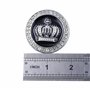 Petit emblème de voiture en forme de couronne avec strass - Accessoires extérieurs pour voiture, SUV, camion, moto (noir argenté