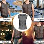 Débardeur Sexy Homme,Noir Débardeur pour Hommes Transparent Sport Homme Debardeur Filet Homme Convient pour la Nuit de Noces, la