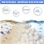 NINGESHOP Balle Filtrante Piscine,700g Boules de Filtre de Piscine pour Systèmes de Filtre a Sable Piscine Remplacer 25 kg de Sa