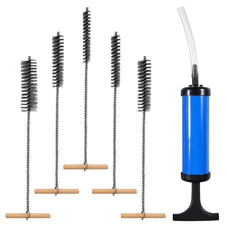 Lot de 5 Brosses de Nettoyage pour Trous de Perçage en Acier Inoxydable - Brosse Cylindrique pour Perceuses à Percussion (8/12/1