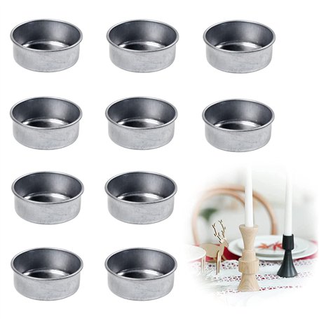 10 Pièces Aluminium Boîte à Bougie Vide Inserts De Bougie en Métal Boîtes à Bougies Fournitures De Fabrication De Bougies De Bri
