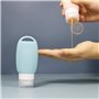 Besylo Flacon Voyage, Bouteille de Voyage Silicone,Ensemble Bouteille de Voyage en Silicone, avec Mousqueton, pour Les Voyages,