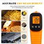 GLOSKIN Thermometre Laser,Thermometre Infrarouge -50 ° C-550 ° C,LCD Afficher Le Thermomètre à Paramètre Réglable (Pas Adapté au