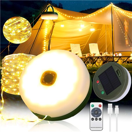 BARAKYEG Guirlande lumineuse Solaire de Camping
