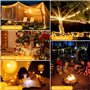 BARAKYEG Guirlande lumineuse Solaire de Camping,10M 100LED Lampe Camping Solaire Exterieure,IP44 Imperméable 8 Modes,portable La
