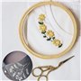 4 Pièces tambours à broder en bambou de tailles différentes Bambou Anneau de Broderie Bois Réglable, Arceau de Broderie Cercle d