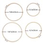4 Pièces tambours à broder en bambou de tailles différentes Bambou Anneau de Broderie Bois Réglable, Arceau de Broderie Cercle d