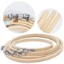 4 Pièces tambours à broder en bambou de tailles différentes Bambou Anneau de Broderie Bois Réglable, Arceau de Broderie Cercle d