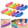 chaussons mop,5 Paires Multifonction Microfibre Poussière Mop Chaussures Chaussons De Nettoyage Pour La Maison, 5 Couleurs