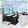 Étiquettes autocollantes universelles 65 feuilles 210 x 297 mm Papier brillant pour imprimante Papier adhésif A4 Imprimante d'ét