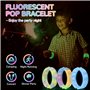 Steemjoey 24 pièces Fluorescent Push Pop Bracelet Bubble Fidget Toys Poppet Bracelet pour Enfants, Fidget Wristband avec Autiste
