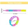 Steemjoey 24 pièces Fluorescent Push Pop Bracelet Bubble Fidget Toys Poppet Bracelet pour Enfants, Fidget Wristband avec Autiste