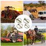 50 pièces Goupille de lynch avec anneau pour remorque de tracteur agricole,Assortiment de goupilles clips rond sécurité 4.5-6-8-