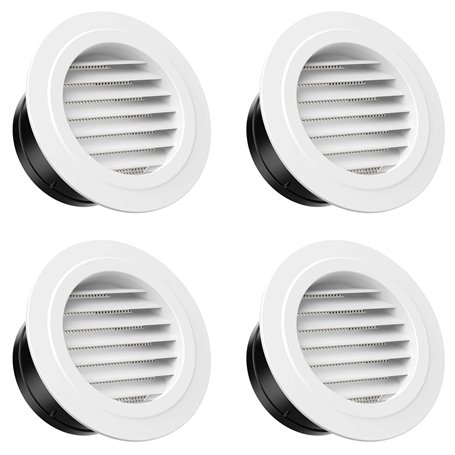 ANBOO Lot de 4 Grille de Ventilation Ronde
