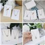 Lot de 50 cartes de présentation pour bijoux et boucles d'oreilles avec sac transparent, 9 x 6 cm, cartes d'emballage pour boucl
