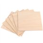 MANCHAP Lot de 60 feuilles de bois de contreplaqué carrées de 100 x 100 x 2 mm, fines feuilles de tilleul pour bricolage, peintu