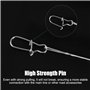 Bas de Ligne de Pêche de 25cm, 24 Pcs Fil de Pêche avec Snap et émerillon en Acier Inoxydable pour Eau Salée et Eau Douce