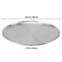 NAMYEUT Lot de 3 plaques à pizza rondes en acier inoxydable argent de 26 cm - plaque à pizza ronde pour four - Plaque de cuisson