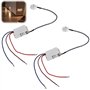 Lot de 2 mini détecteurs de mouvement 220 V : IP65 Mini détecteur de mouvement infrarouge encastré