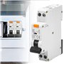 Interrupteur FI/LS - 30 mA - Disjoncteur différentiel - Disjoncteur FI 1P+N 6kA - 16 A - Courant nominal - Disjoncteur protégé R