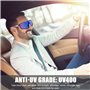 Lot de 4 lunettes de soleil polarisées pour homme et femme - Protection UV400 - Lunettes de protection rapides - Pour le sport d