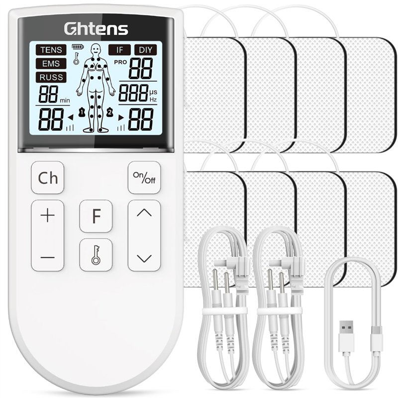 Electrostimulateur TENS anti-douleur et électrostimulation musculaire EMS rééducation soulage