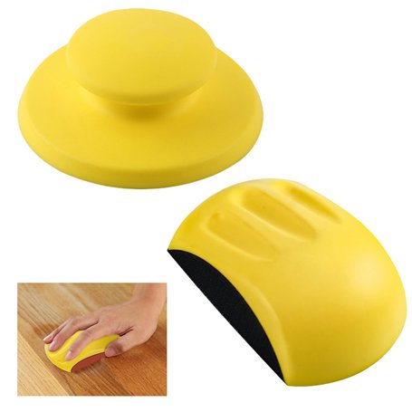 Druuzyl Blocs de Ponçage Manuels de 125 mm Avec Velcro 5 Inches - Bloc de Ponçage Manuel Rond et en Forme de Souris Pour la Rest