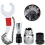 GKZB Fouet à Chaîne Multifonction Outil de Démontage de Cassette de Vélo Kit de Réparation de Vélo Fouet de Chaîne avec extracte