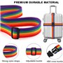 Sangle Valise,2 PCS Sangles de Bagage Réglables Voyage Réglable Ceinture Sangles Suitcase Belt Ceinture Valise Sangles de Bagage