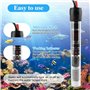 Chauffage d'Aquarium 50W,Résistance Aquarium avec Thermostat 20-34℃,Température Réglable Chauffe-Aquarium avec Ventouse,Chauffag