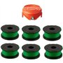 JT2D-Lot de 6 bobines et Fil compatibles avec Black Decker A6482 GL7033 GL8033 GL9035 et 1 Capuchon de Bobine de débroussailleus