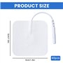 Sporgo Lot de 40 électrodes Tens : 50 x 50 mm Coussinets autocollants de rechange pour appareil Tens pour traitement de la doule