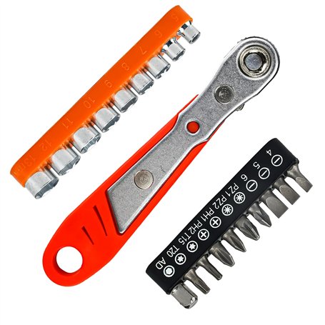 EUIEUT Tournevis à Cliquet Réversible Mini Clé à Cliquet Hexagonale 1/4 Clé à Cliquet Magnétique Cliquet Tournevis Outils de Rép