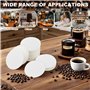 500pcs Filtre a Cafe Papier 64 mm, Naturel Filtres en Papier Jetables pour Machines à Café, Microfiltres Compatible avec Cafetiè