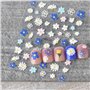SHUBEIEUMI Stickers Ongles, 5 Feuilles 3D Fleur Stickers Ongles Nail Art, Autocollants Nail Art 3D Autocollants, Décoration Ongl