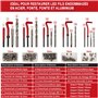 FOURROBBER 131 Pièces Kit de réparation de filetage,131 Pcs Kit Filet Insertion de Fil Foret Gaines Métrique Helicoil inserts M5