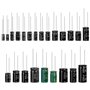 QWORK® 23 Valeurs 300Pcs Assortiment de Condensateurs Électrolytiques Aluminium 10uF à 2200uF 10V-50V