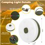 KEWUZY Guirlande Camping - 10m 8 Modes 2000mah Lampe Lumineuse De Camping Escamotable Portative Imperméable Extérieure Étanche G