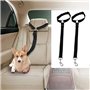 iPobie Lot de 2 Harnais Voiture pour Chiens, Ceinture de Sécurité pour Chien Voiture Sangle Réglable Ceinture, Ceinture Chien Vo