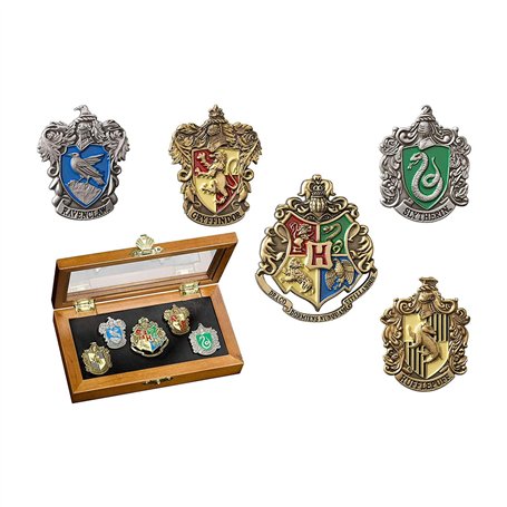 Hogwarts House Pins by The Noble Collection - Set of 5 Metal