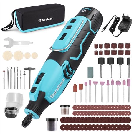DURATECH Outil Rotatif Multifonction sans Fil 12V avec 118 Accessoires