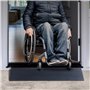 VEVOR Rampe de Seuil Hauteur 3 cm Rampe Trottoir Découpable Caoutchouc Charge 15 t Accès Fauteuil Roulant Largeur 90 cm Antidéra