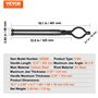VEVOR Pince de Forge 46 cm Tenailles de Forge en V Durable en Acier au Carbone Long Manche Bonne Prise Opération Sûre Matériels