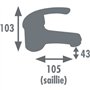 Mitigeur lavabo - EDOUARD ROUSSEAU - Cardiff - Cartouche céramique Ø 40 mm - Aérateur réducteur de débit - Bec fixe - Chromé