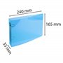 Exacompta - Réf. 51099E - Classeur semi-rigide PP Crystal - 2 anneaux ronds diamètre 25 mm-Dos 35 mm - Dimensions extér.: 16,5x2