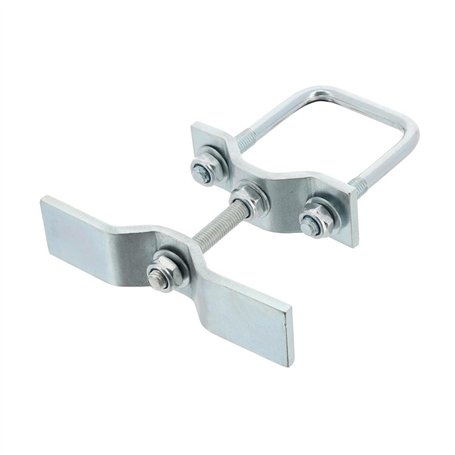 AB TECH Support de roue de secours pour timon 60x60mm Argenté Acier zingué