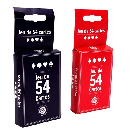MGM GAMES - Jeu de 54 Cartes - 144633LIN - Rouge ou Bleu - Papier - À partir de 5 Ans